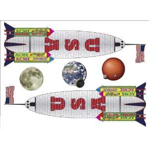   Piece USA Space Rockets   Vinyl Wall Art Decals