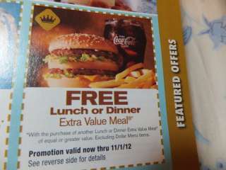 McDonalds SM MCAFE FRAPPE Coupons SOUTHERN CO AREA  