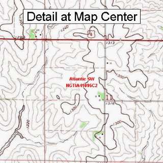   Topographic Quadrangle Map   Atlantic SW, Iowa (Folded/Waterproof