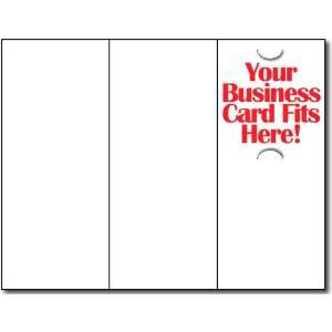   fold Brochure w/ Business Card Holder   250 Brochures