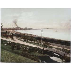    Reprint Cleveland Harbor from Lake View Park 1901: Home & Kitchen
