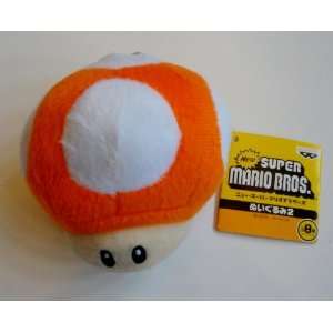  3.5 Orange Mushroom Plush Mascot Key Chain ~Super Mario Bros 