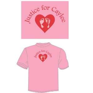   3X Large Justice For Caylee T Shirt   Pink