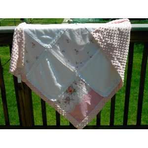  Vintage Floral Patch Baby Blanket: Home & Kitchen