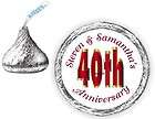 40th ANNIVERSARY Ruby Swirl Personalized Candy Wrappers Party Favors