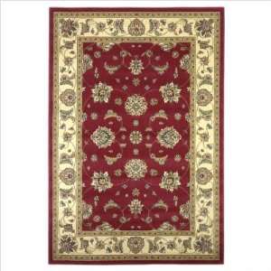   KAS Rugs MOR5603 Monroe Ivory Mahal Home Area Rug, Red: Home & Kitchen