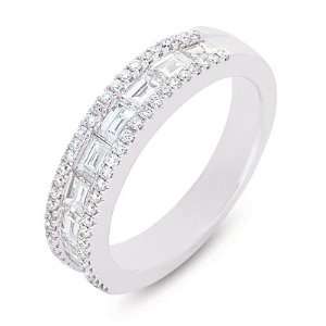  14K White Gold 1.1cttw Round Diamond Fashion Ring: Jewelry