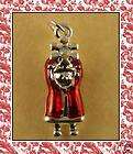   Enamel Santa Claus Charm Made with AB Swarovski Crystal Element