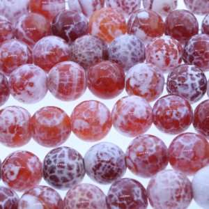 Fire Agate  Ball Plain   12mm Diameter, Sold by 16 Inch Strand with 