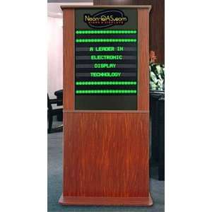   Wood Programmable Green LED Sign Display 32 x 71.5: Home Improvement