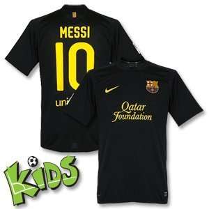  11 12 Barcelona Away Jersey + Messi 10   Boys
