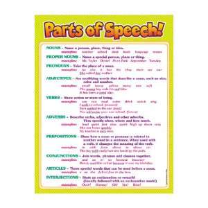   Teachers Friend TF 2490 Parts Of Speech Word Wall Chart Toys & Games