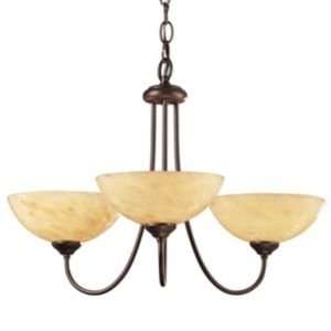  Simple Sweep Three Arms Glass Chandelier  R080546 Finish 