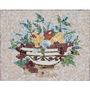  Natural Stone Mural 16 x 20 Mosaic Fruit Vase