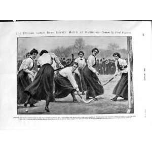 1901 LADIES HOCKEY RICHMOND KING ROUMANIA SWEDEN CARL  
