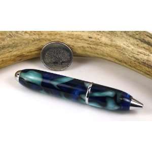  Blue Sea Spray Acrylic Bullet Pen With a Chrome Finish 