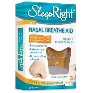   Nasal Breathe Aid Breathing Reusable Reduce Snoring 3 Count Nose NEW