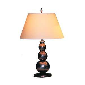 Robert Abbey AJ60 Pinstripe Snowman Table Lamp in Black Pearl:  
