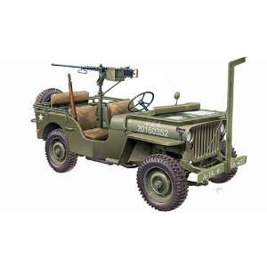  Italeri 1/24 Willys Jeep w/M2 Machine Gun Kit Toys 
