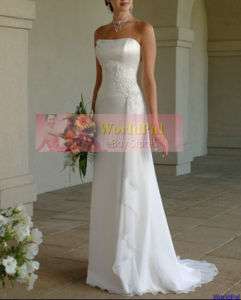 Stock White Bridesmaids/ball/gown Size: 6 8 10 12 14 16  