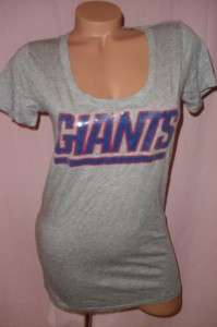 NWT Victorias Secret PINK Loves NFL NY New York GIANTS Sequin BLING 