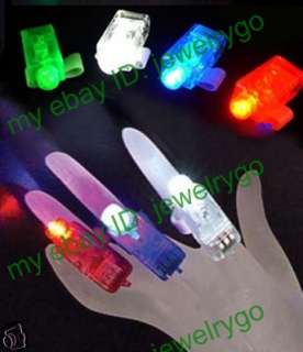 100pc Color Led Bright Finger Ring Lights Beam Torch  