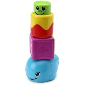   Fisher Price Stack n Surprise Blocks Peek a Boo Whale: Toys & Games