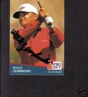 PGA Masters Open Walt Zembriski signed trading card  