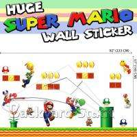 Huge Super Mario Wall Sticker Decals XMAS Children Gift Removable US 