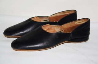 PEAL & CO. BROOKS BROTHERS BLACK SOFT LEATHER HOUSE SLIPPERS SHOES 10 