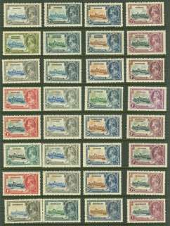 British 1935 SILVER JUBILEE Coll 40 SETS, MNH US$1080  