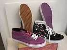 LOT 2 PAIRS VANS UNISEX HOLDER MID PURPLE/SK8 HI CHECKERED MEN 9 