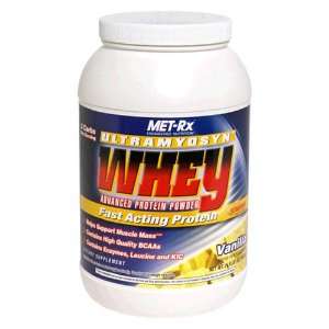 MET Rx Ultramyosyn Whey Advanced Protein Powder, Vanilla, 32 Ounces
