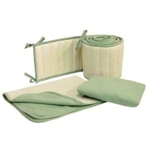  Tadpoles Organic Waffle Terry 3pc Cradle Set   Sage: Baby