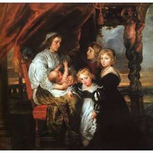   , painting name: Deborah Kip and her Children, by Rubens Pieter Paul