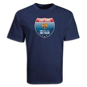    Barcelona 2009 US Summer Tour T Shirt (Navy): Sports & Outdoors