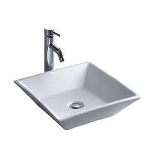  WELLS A412W CHINA LUXE COLLECTION SIMPLEX SERIES PORCELAIN SINK 
