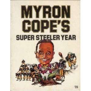  Myron Cope Signed 1975 Super Steelers Book JSA 