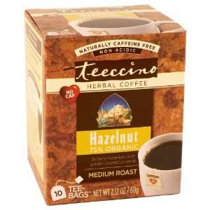  Teeccino Caffeine Free Herbal Coffee, Hazelnut   10 Tea 