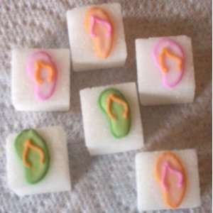 Flip Flops Decorated Sugar Cubes  Grocery & Gourmet Food