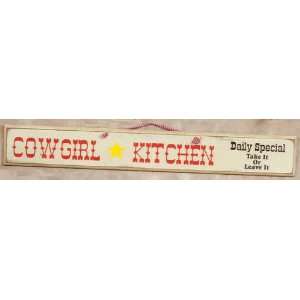  Cowgirl Kitchen Rustic Western Wood Sign: Patio, Lawn 