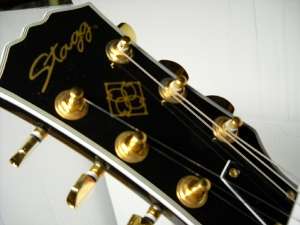 LEFTY Black Stagg LP CUSTOM. AWESOME BANG FOR BUCK 