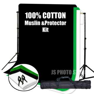 All 3 Photo Studio Muslin & Backdrop Support Stand Kit 847263072319 