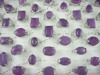 Wholesale Mixed Lots 25Pcs Amethyst Gemstone Ladys Rings SR45  
