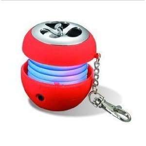 HK) Red Apple Shape Portable Mini USB Speaker with 7 colorful lights 