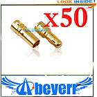 50 pair 3.5mm Gold Bullet Connector plug for RC battery