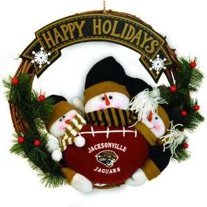  Jacksonville Jaguars Styro Snowman Wreath: Home & Kitchen