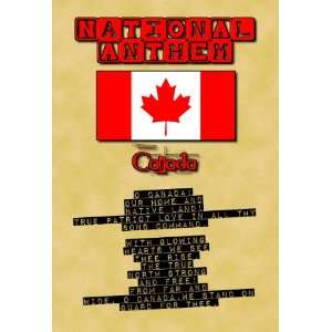  A4 Parchment Poster National Anthem Canada: Home & Kitchen