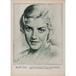  1933 Nell ODay Actress Film Screenwriter Movie Print 