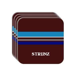 Personal Name Gift   STRUNZ Set of 4 Mini Mousepad Coasters (blue 